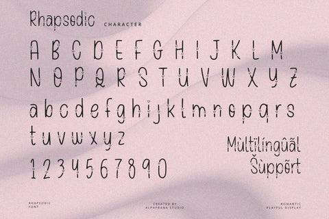 Rhapsodic - Display Font Font Alpaprana Studio 