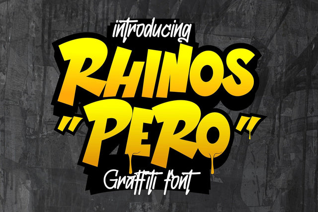 Rhinos Pero - Quirky Graffiti Font Font Mozzatype 
