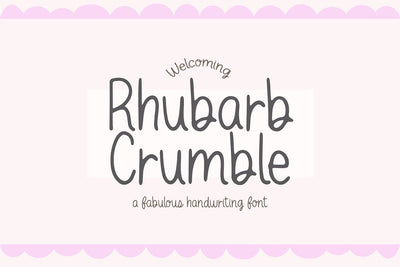 Rhubarb Crumble Feminine Cute Handwriting Font Font Blush Font Co. 