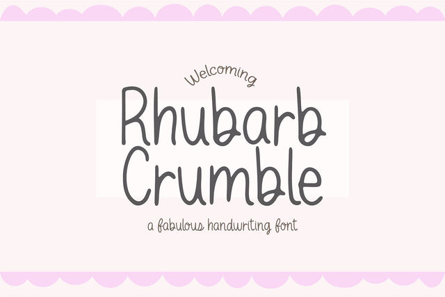 Rhubarb Crumble Feminine Cute Handwriting Font Font Blush Font Co. 