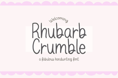 Rhubarb Crumble Feminine Cute Handwriting Font Font Blush Font Co. 