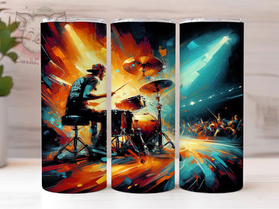 Rhythm Maker Drummer Tumbler, Music Lover Tumbler, Percussion Present, Band Member Gift, Musician Drinkware, Drumstick Design, Rhythm Maker Cup Sublimation Lara' s Designs 