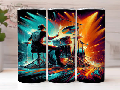 Rhythm Maker Drummer Tumbler, Music Lover Tumbler, Percussion Present, Band Member Gift, Musician Drinkware, Drumstick Design, Rhythm Maker Cup Sublimation Lara' s Designs 