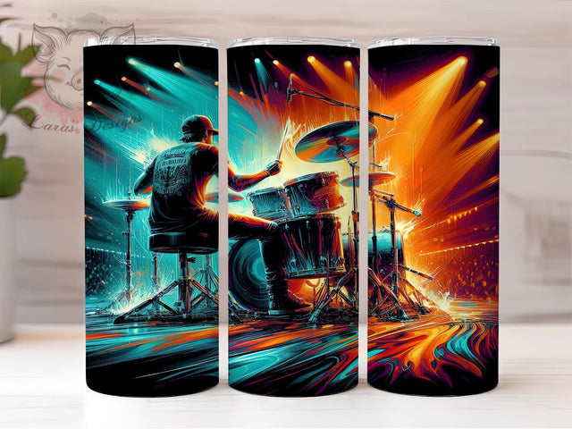 Rhythm Maker Drummer Tumbler, Music Lover Tumbler, Percussion Present, Band Member Gift, Musician Drinkware, Drumstick Design, Rhythm Maker Cup Sublimation Lara' s Designs 