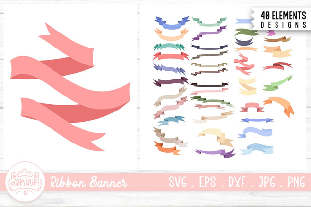 Ribbon Banner Clipart Bundle SVG dapiyupi store 