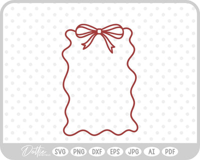 Ribbon Bow Border Frame SVG DottieDigitals 