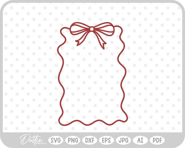 Ribbon Bow Border Frame SVG DottieDigitals 