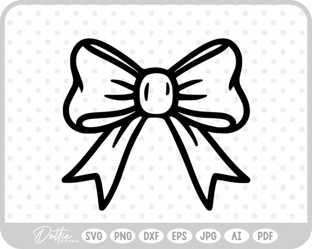 Ribbon Bow Tied Knot SVG DottieDigitals 