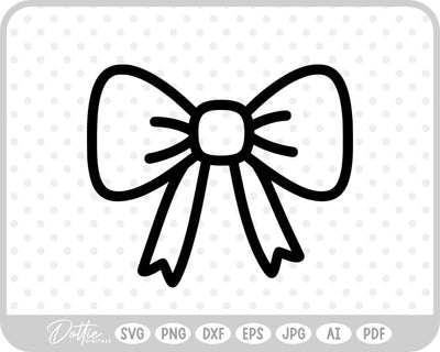 Ribbon Bow Tied Knot SVG DottieDigitals 