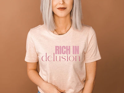 Rich in Delusion – Funny SVG Cut File SVG So Fontsy VIP Design Shop 