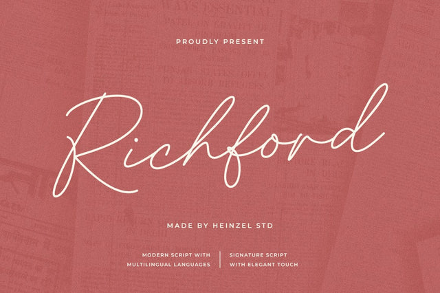 Richford Signature Font Font Heinzel Studio 