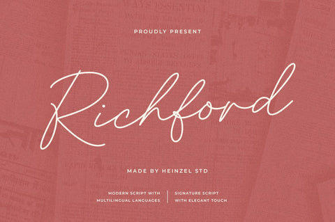 Richford Signature Font Font Heinzel Studio 