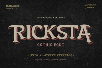 Ricksta - Gothic Font Font twinletter 