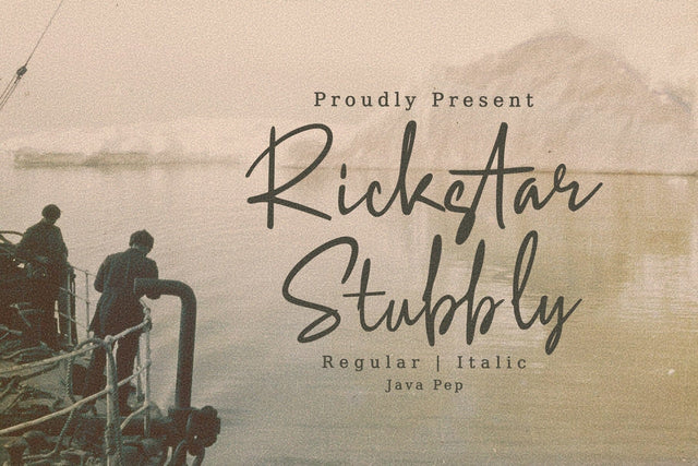 Rickstar Stubbly / Elegant Typeface Font Javapep 