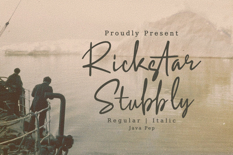 Rickstar Stubbly / Elegant Typeface Font Javapep 