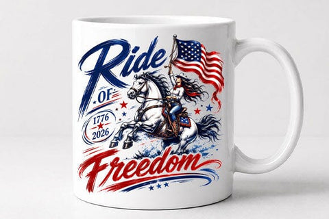 Ride of Freedom Patriotic Horse PNG | American Flag Rider Sublimation PNG SVG BillahCrafts 