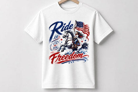 Ride of Freedom Patriotic Horse PNG | American Flag Rider Sublimation PNG SVG BillahCrafts 