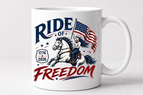Ride of Freedom Patriotic Horse PNG | Patriotic Horse Sublimation PNG SVG BillahCrafts 