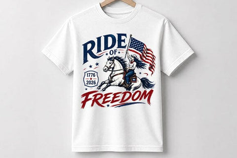 Ride of Freedom Patriotic Horse PNG | Patriotic Horse Sublimation PNG SVG BillahCrafts 