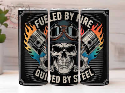Ride Or Die Biker Skeleton Tumbler, Biker Skeleton Wrap, Skull Biker Cup, 20oz Sublimation Design, Motorcycle Skull Tumbler, Gothic Biker Gift, Badass Biker Tumbler Sublimation Lara' s Designs 
