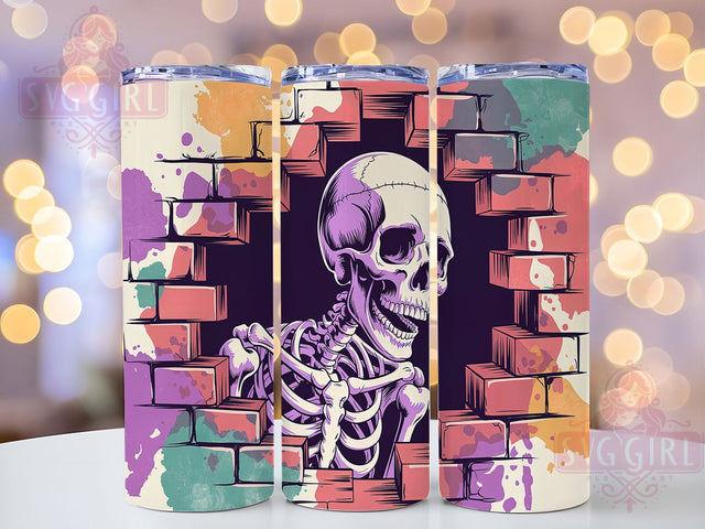 Ride Or Die Biker Skeleton Tumbler, Skull Skeleton Wrap, Biker Skull Mug, 20oz Sublimation, Funny Skeleton Tumbler, Gothic Skull Cup, Edgy Skeleton Design Sublimation SvggirlplusArt 