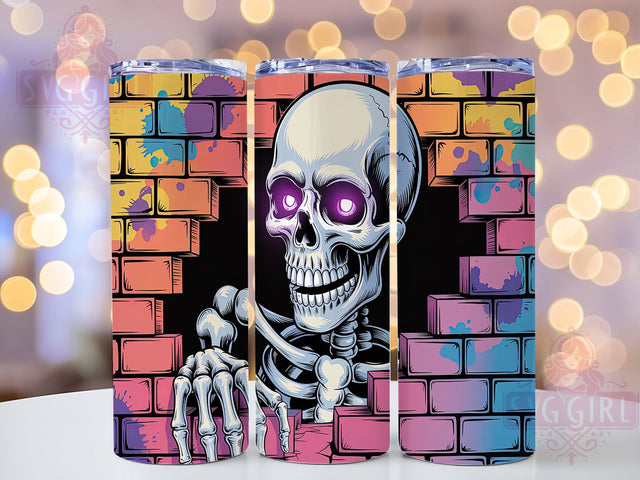 Ride Or Die Biker Skeleton Tumbler, Skull Skeleton Wrap, Biker Skull Mug, 20oz Sublimation, Funny Skeleton Tumbler, Gothic Skull Cup, Edgy Skeleton Design Sublimation SvggirlplusArt 