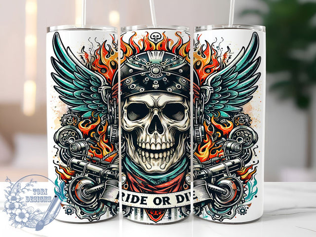 Ride or Die Patriotic Biker Tumbler Wrap, Motorcycle Tumbler PNG, Ride Or Die Tumbler, 20oz Sublimation Wrap, American Biker Tumbler, Patriotic Motorcycle Tumbler, Digital Download Tumbler Sublimation ToriDesigns 