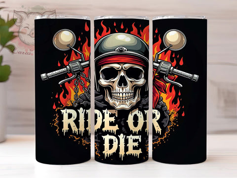 Ride or Die Tumbler, Motorcycle Tumbler, 20oz Tumbler Wrap, Biker Gift, Custom Motorcycle Decor, Motorcycle Enthusiast, Gift for Bikers Sublimation Lara' s Designs 