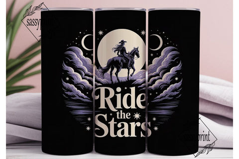 Ride the Stars 20oz Tumbler Wrap Sublimation sassyprint 