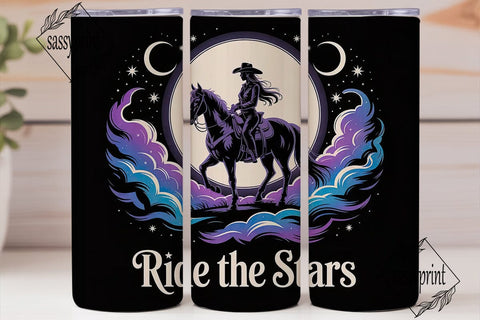 Ride the Stars 20oz Tumbler Wrap Sublimation sassyprint 