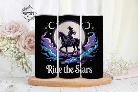 Ride the Stars 20oz Tumbler Wrap Sublimation sassyprint 