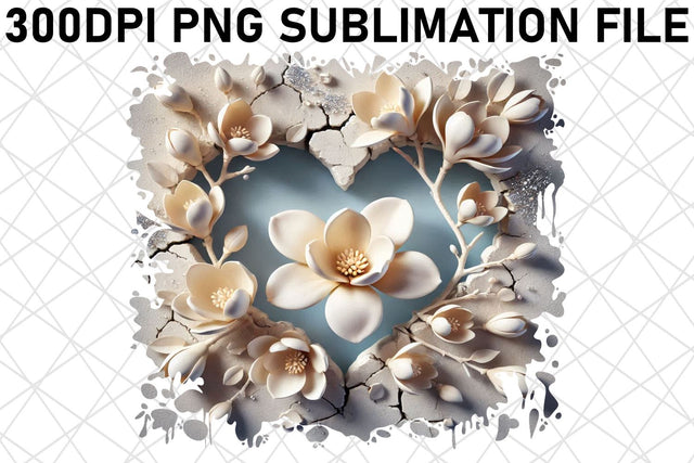 ride with flair! , Stunning PNG designs for bike accessories, 3D Heart Sublimation afrosvg 