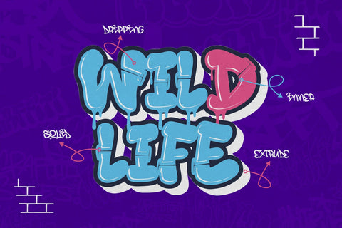 Rift Punk – Bold Street Graffiti Font with 3D Layers and Drip Effect Font Mozzatype 