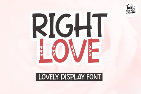 Right Love Font Afandi Studio 