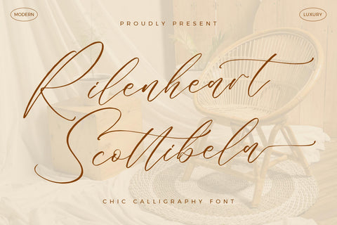 Rilenheart Scottibela - Chic Calligraphy Font Font Storytype Studio 