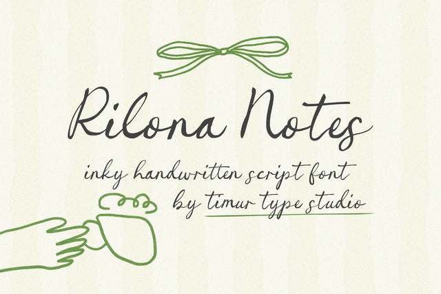 Rilona Notes - Inky Handwritten Script Font Font Timur type 