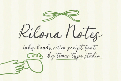 Rilona Notes - Inky Handwritten Script Font Font Timur type 