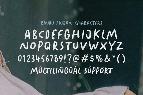 Rindu Hujan - Quirky Handwritten Font Font Timur type 