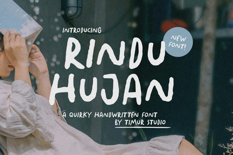 Rindu Hujan - Quirky Handwritten Font Font Timur type 