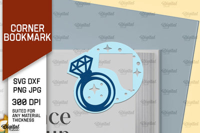 Ring Corner Bookmark Paper Cut. Corner Bookmark SVG SVG Evgenyia Guschina 