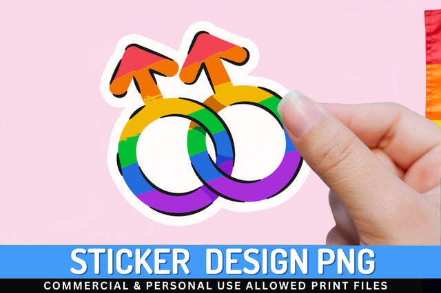 Ring of pride Sticker Design Sublimation Regulrcrative 