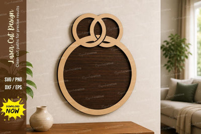 Ring Wall Frame laser Cut svg Cutting file SVG Regulrcrative 
