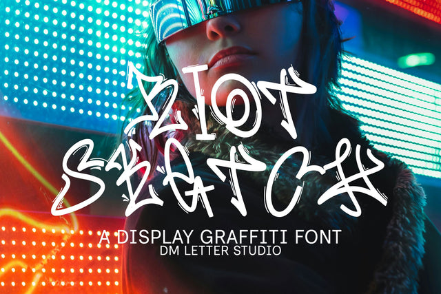 Riot Sketch Font Dm Letter Studio 