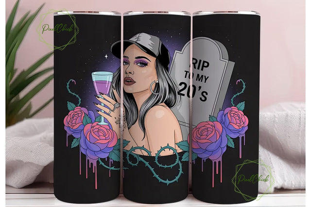RIP to My 20s Tumbler Wrap Sublimation PixelChick 