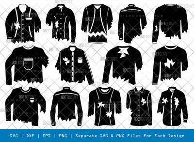 Ripped Shirt Silhouette Svg Cricut Cut Files Png Bundle SVG ETC Craft 