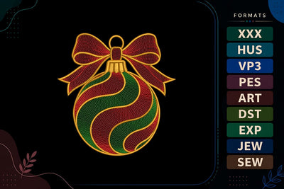 Ripple Christmas Ornament Embroidery Designs Embroidery/Applique DESIGNS sg embroidery 