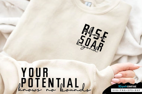 Rise above Sleeve SVG Design, Inspirational sleeve SVG, Motivational Sleeve SVG Design, Positive Sleeve SVG SVG Regulrcrative 