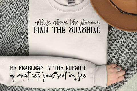 Rise above the storm find the sunshine Sleeve SVG Design SVG Designangry 