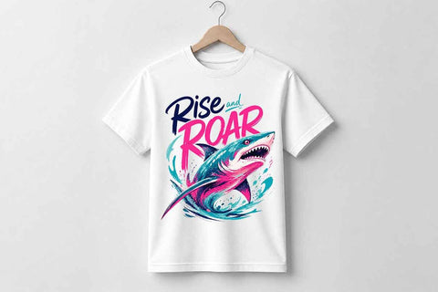 Rise and Roar Shark PNG – Motivational Shark Sublimation PNG SVG BillahCrafts 