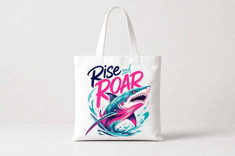 Rise and Roar Shark PNG – Motivational Shark Sublimation PNG SVG BillahCrafts 